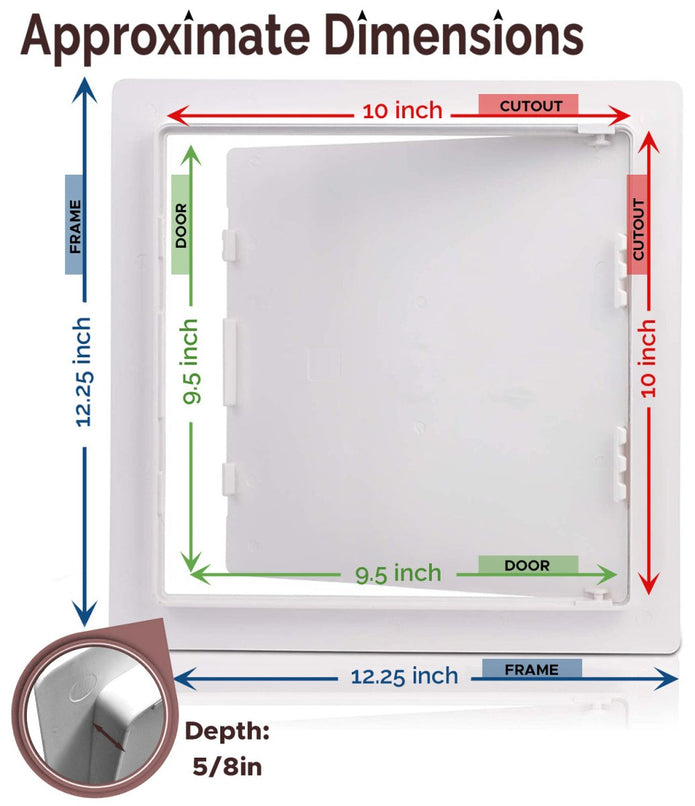 Morvat Removeable Hinged Door Wall and Ceiling Access Panel for Drywall & Sheetrock