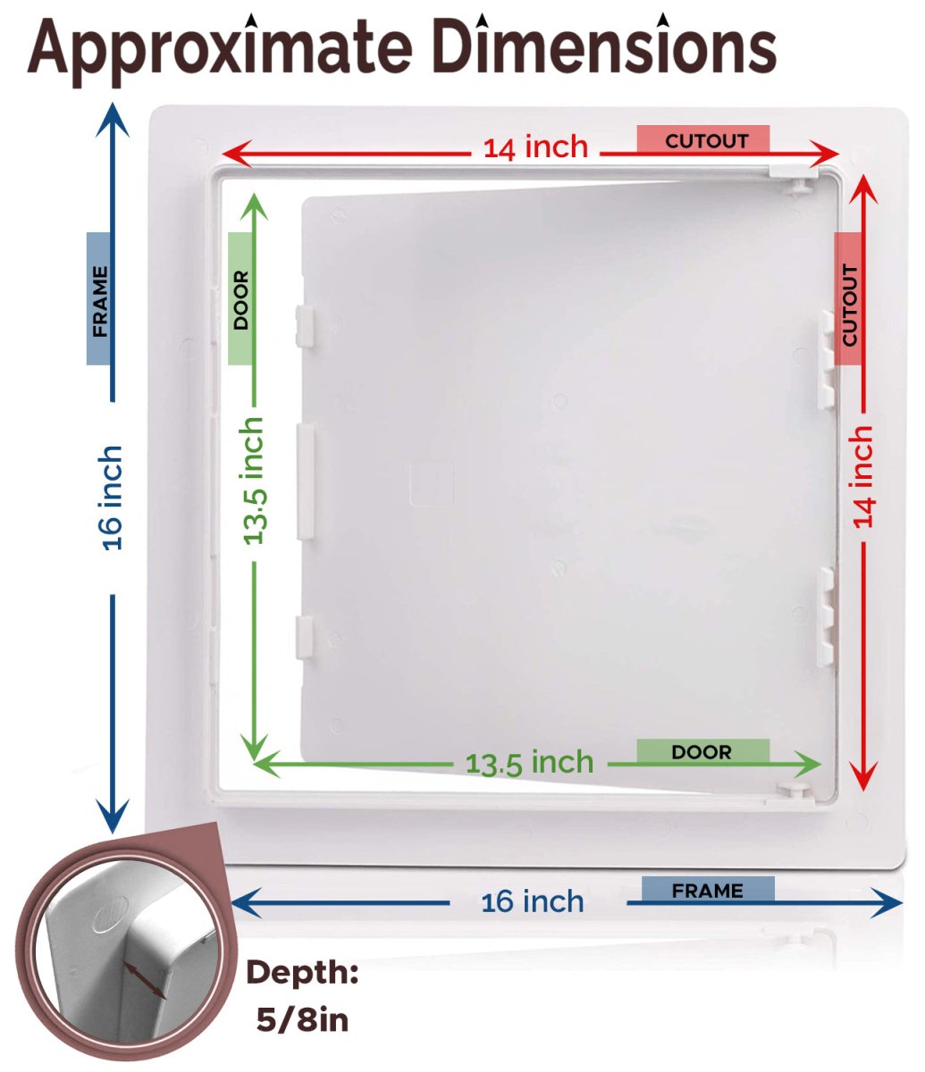 Morvat Removeable Hinged Door Wall and Ceiling Access Panel for Drywall & Sheetrock