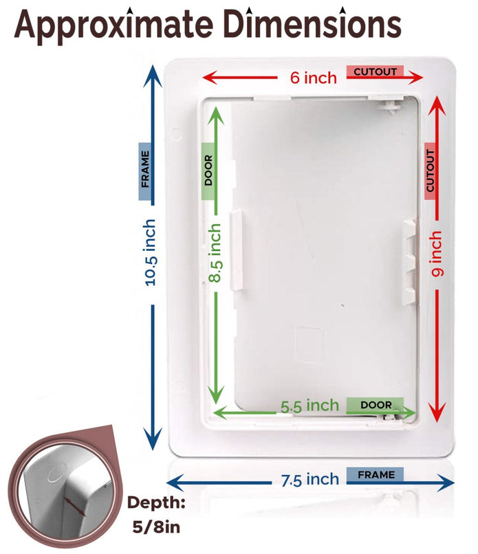 Morvat Removeable Hinged Door Wall and Ceiling Access Panel for Drywall & Sheetrock