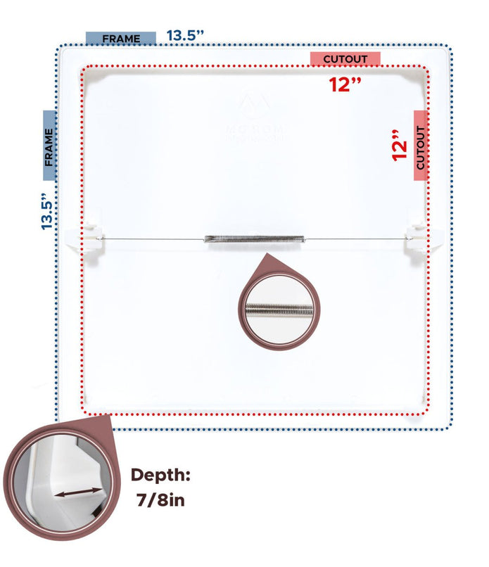 Morvat 12x12 Spring Loaded Wall and Ceiling Access Panel for Drywall & Sheetrock