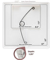 12x12 Adjustable Door Access Panel for Drywall and Sheetrock, Dimensions Image