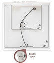 14x14 Adjustable Door Access Panel for Drywall and Sheetrock, Dimensions Image