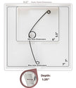 6x6 Adjustable Door Access Panel for Drywall and Sheetrock, Dimensions Image