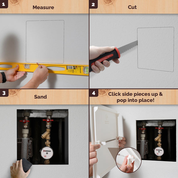 12x12 Spring Loaded Access Panel for Drywall and Sheetrock, How to Install Image