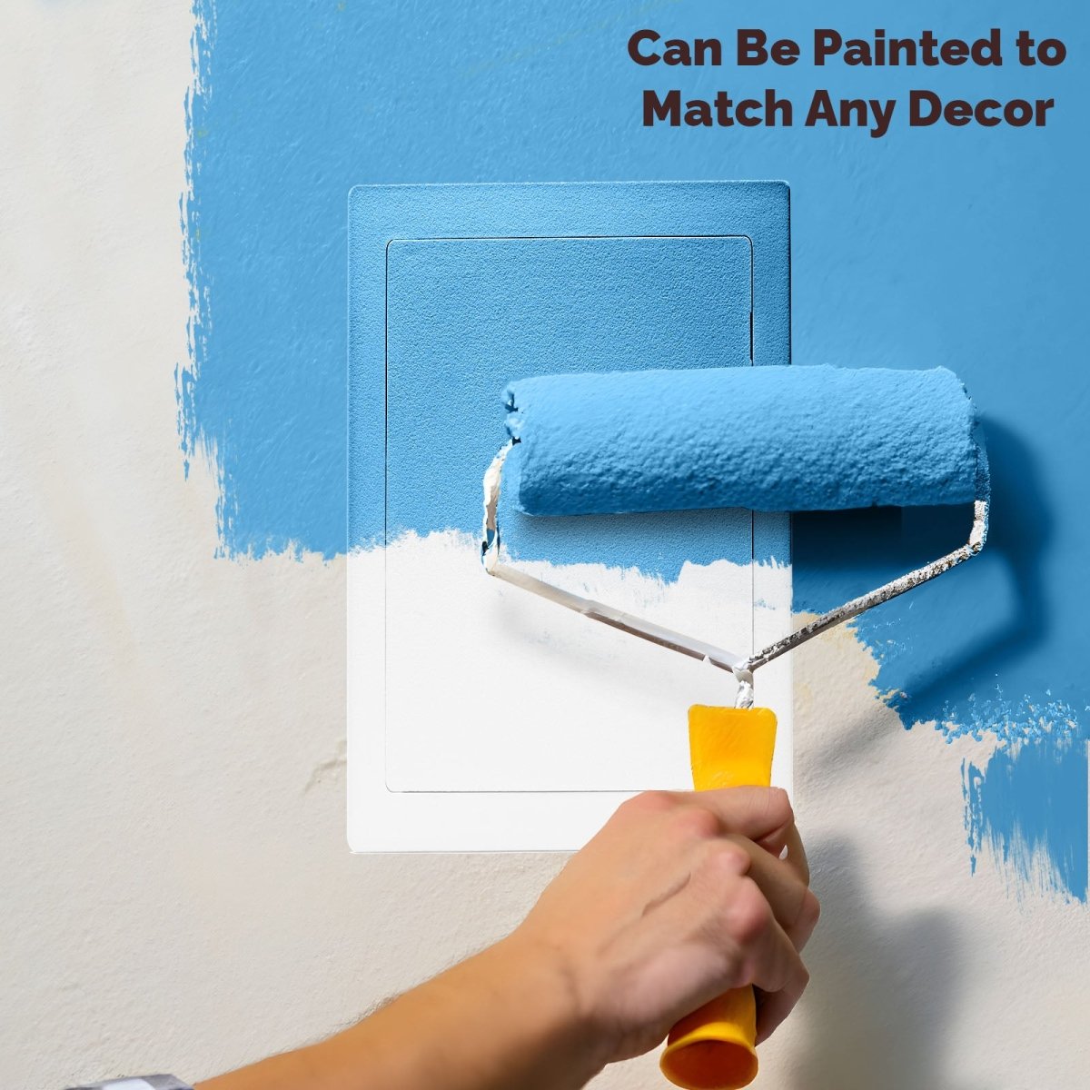 4x6 6x9 Hinged Door Access Panel for Drywall and Sheetrock, Lifestyle Paintable Image