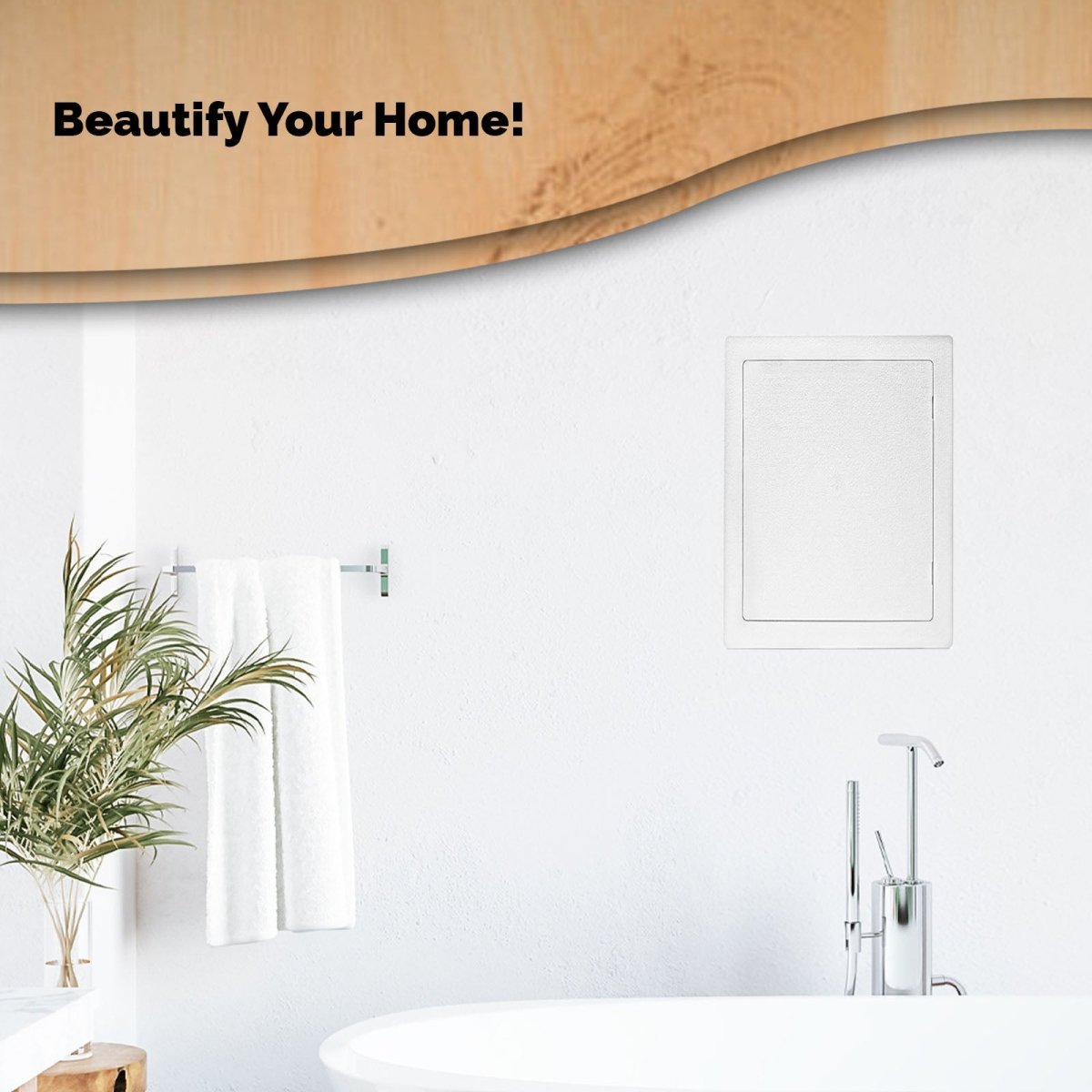 4x6 6x9 Hinged Door Access Panel for Drywall and Sheetrock, Lifestyle Bathroom Image